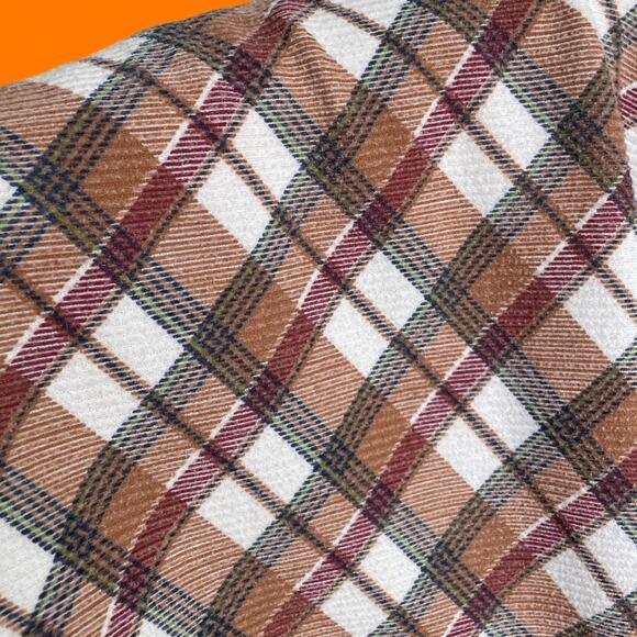 90's vintage plaid button up long sleeve collared blouse MEDIUM basic editions - Picture 6 of 7